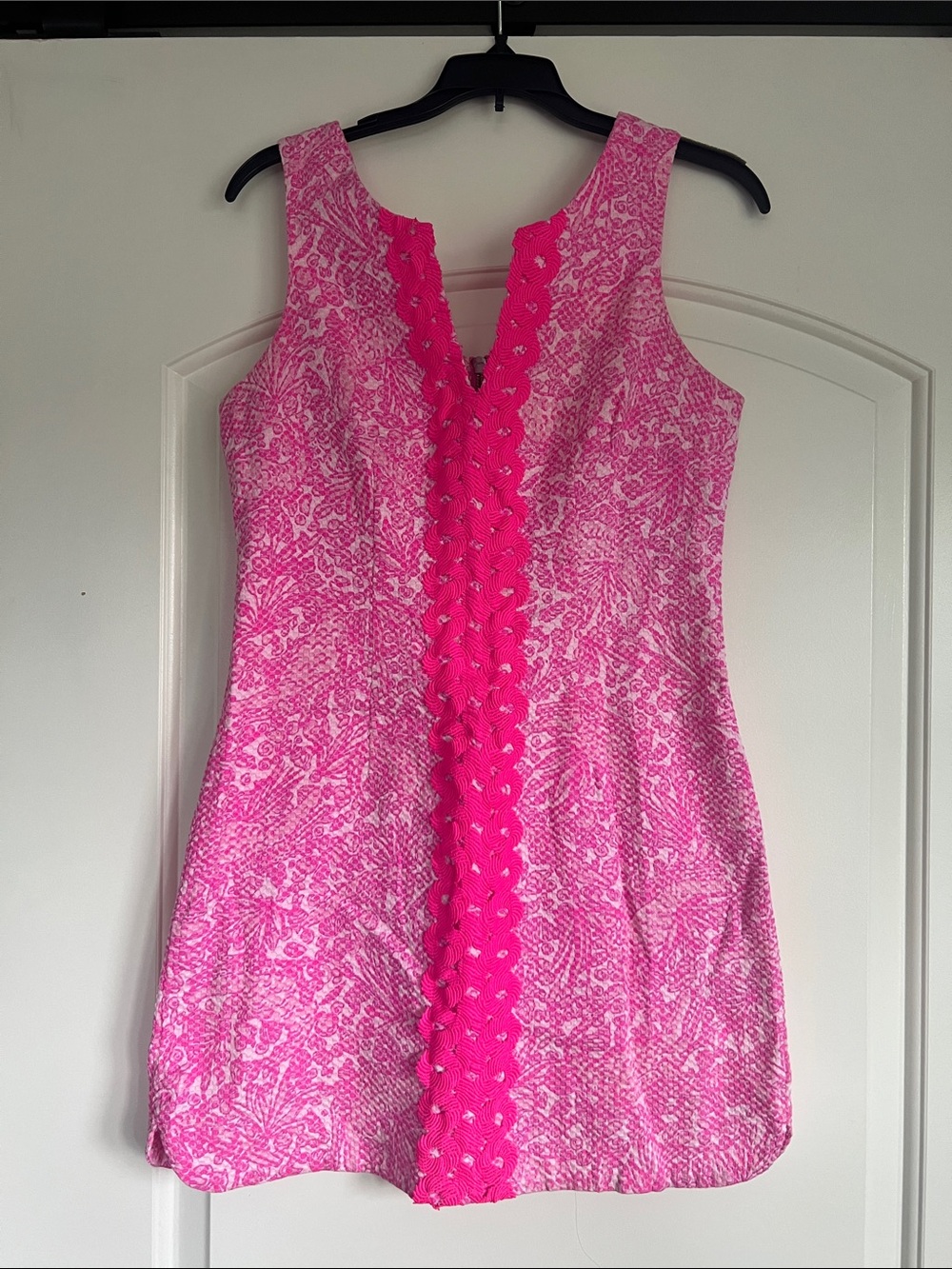 Lily Pulitzer x Target Pink Sleeveless Shift Dress with Decorative Center Trim